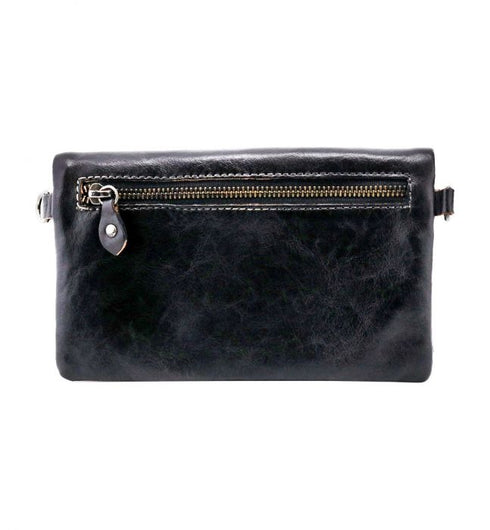 Cadence Fold Over Small Crossbody - Bed Stu - Black Rustic